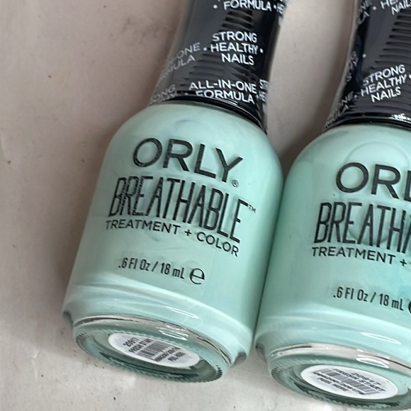 3 bottles of Orly Breathable Nail polish Pastel Mint green Creme .6 fl oz 20917 - Picture 3 of 10